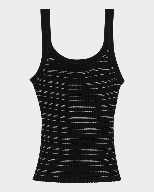 Stripe Scoop-Neck Tank Top